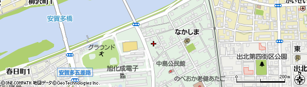 宮崎県延岡市中島町周辺の地図