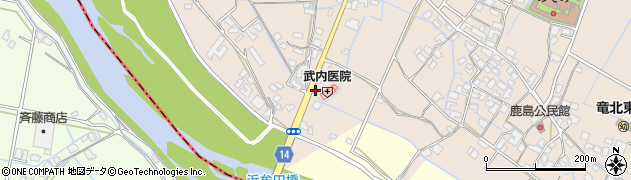 浜牟田橋周辺の地図