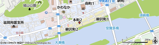 宮崎県延岡市柳沢町周辺の地図