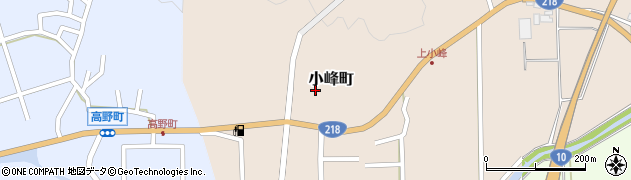 宮崎県延岡市小峰町周辺の地図