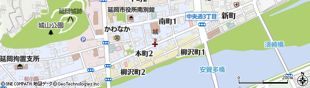 宮崎県延岡市本町周辺の地図