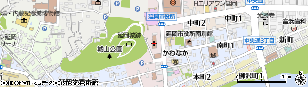 宮崎家庭裁判所　延岡支部周辺の地図