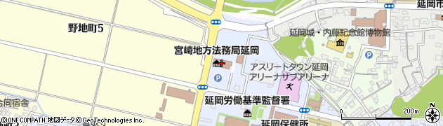 高千穂区検察庁周辺の地図