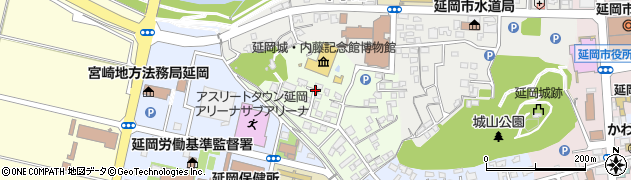 宮崎県延岡市天神小路周辺の地図