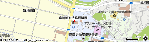 宮崎地方法務局延岡支局　人権相談周辺の地図