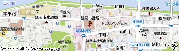 延岡市役所　都市建設部・建築指導課空家施策推進係周辺の地図