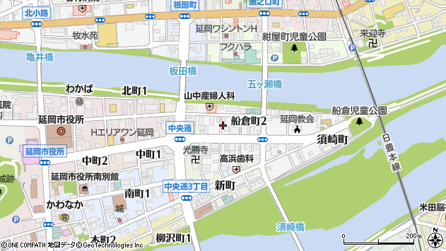 〒882-0826 宮崎県延岡市船倉町の地図