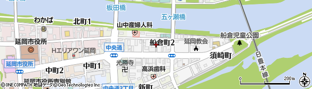 宮崎県延岡市船倉町周辺の地図