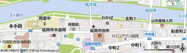 延岡市役所　職員労働組合周辺の地図