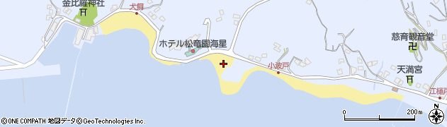 鳩之釜海水浴場周辺の地図