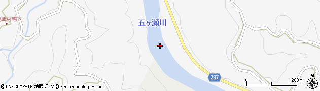 五ケ瀬川周辺の地図