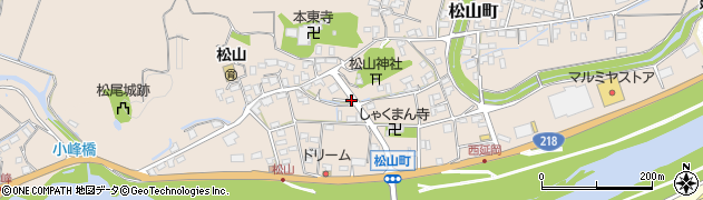 宮崎県延岡市松山町周辺の地図