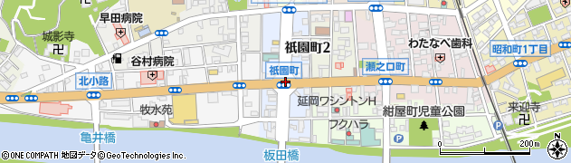 宮崎県延岡市祇園町周辺の地図