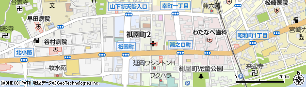 宮崎県延岡市博労町周辺の地図