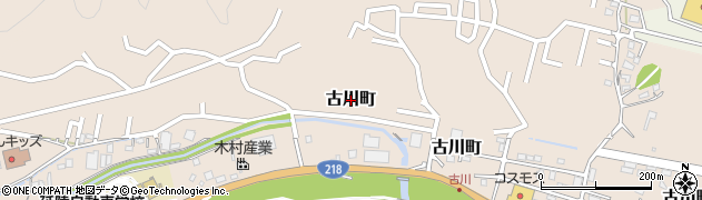 宮崎県延岡市古川町周辺の地図