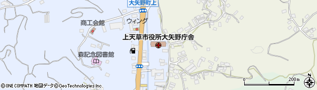 熊本県上天草市周辺の地図