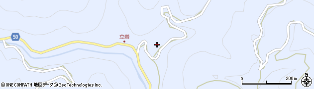 宮崎県東臼杵郡諸塚村七ツ山立岩周辺の地図
