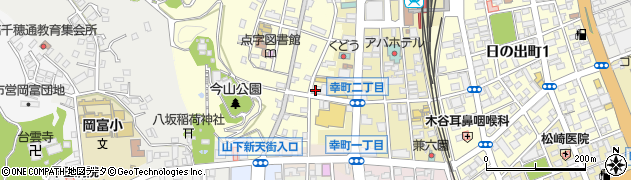 宮崎県延岡市栄町周辺の地図