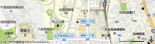 宮崎県延岡市栄町周辺の地図