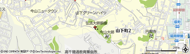 弘法大師銅像周辺の地図