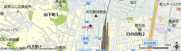 宮崎県延岡市萩町周辺の地図