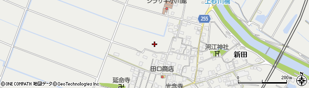 熊本県宇城市小川町新田周辺の地図