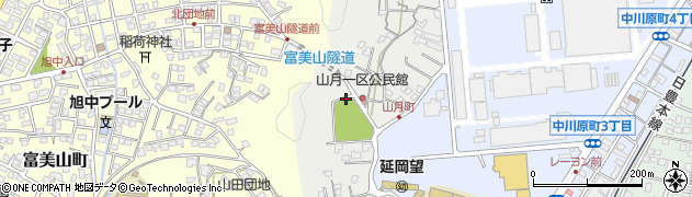 宮崎県延岡市山月町周辺の地図