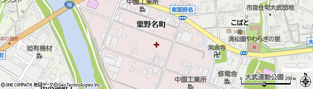 宮崎県延岡市粟野名町周辺の地図