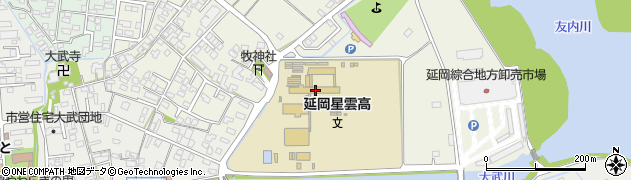 宮崎県立延岡星雲高等学校周辺の地図