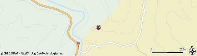 熊本県美里町（下益城郡）椿周辺の地図