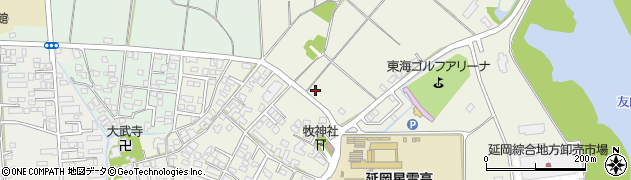 宮崎県延岡市牧町周辺の地図