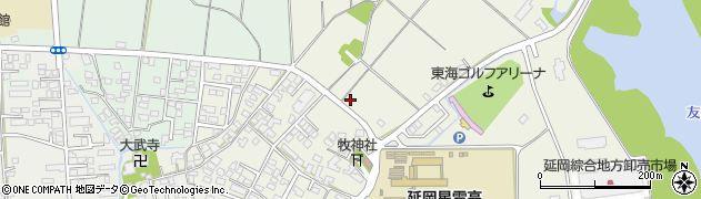 宮崎県延岡市牧町周辺の地図