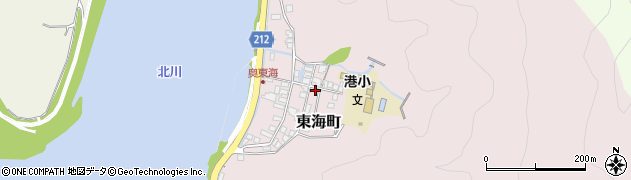 宮崎県延岡市東海町162周辺の地図