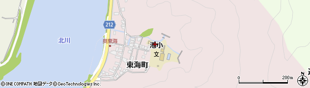宮崎県延岡市東海町182周辺の地図