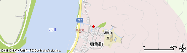 宮崎県延岡市東海町194周辺の地図