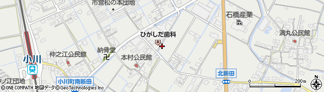 熊本県宇城市小川町（北新田）周辺の地図