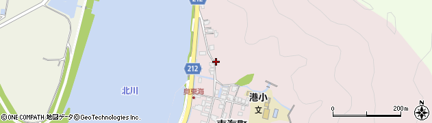 宮崎県延岡市東海町195周辺の地図