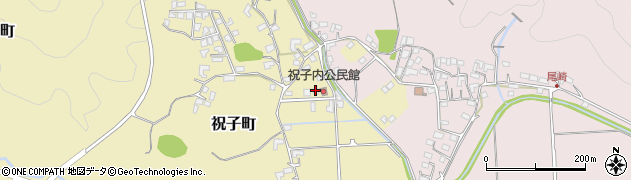 宮崎県延岡市祝子町3787周辺の地図