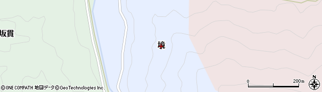 熊本県美里町（下益城郡）境周辺の地図