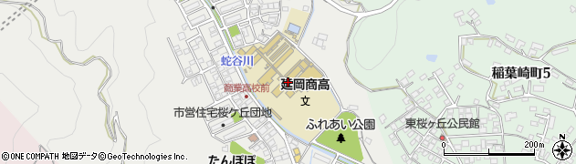 宮崎県立延岡商業高等学校周辺の地図