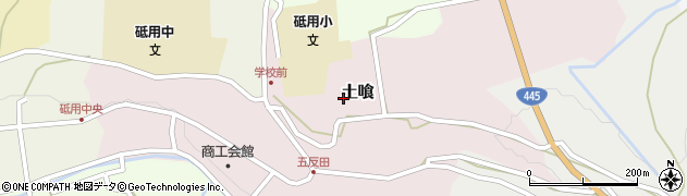 熊本県下益城郡美里町土喰周辺の地図