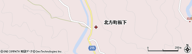 宮崎県延岡市北方町板下周辺の地図