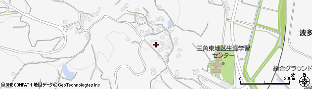 熊本県宇城市三角町波多周辺の地図