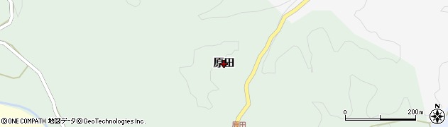熊本県美里町（下益城郡）原田周辺の地図