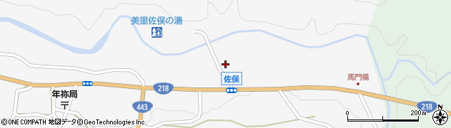 熊本県下益城郡美里町佐俣1108周辺の地図