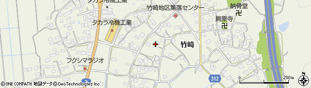 熊本県宇城市松橋町竹崎周辺の地図