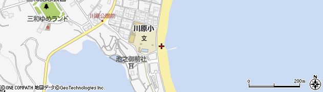 川原海水浴場周辺の地図