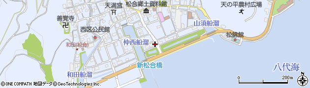 熊本県宇城市不知火町松合121周辺の地図