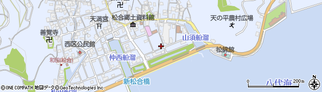 熊本県宇城市不知火町松合176周辺の地図