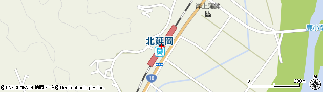 北延岡駅周辺の地図